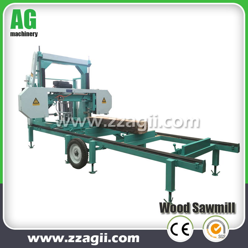 Horizontal Mobile Diesel Engine Wood Band Sawmill