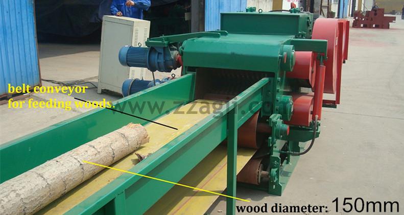 large drum wood chipper machine