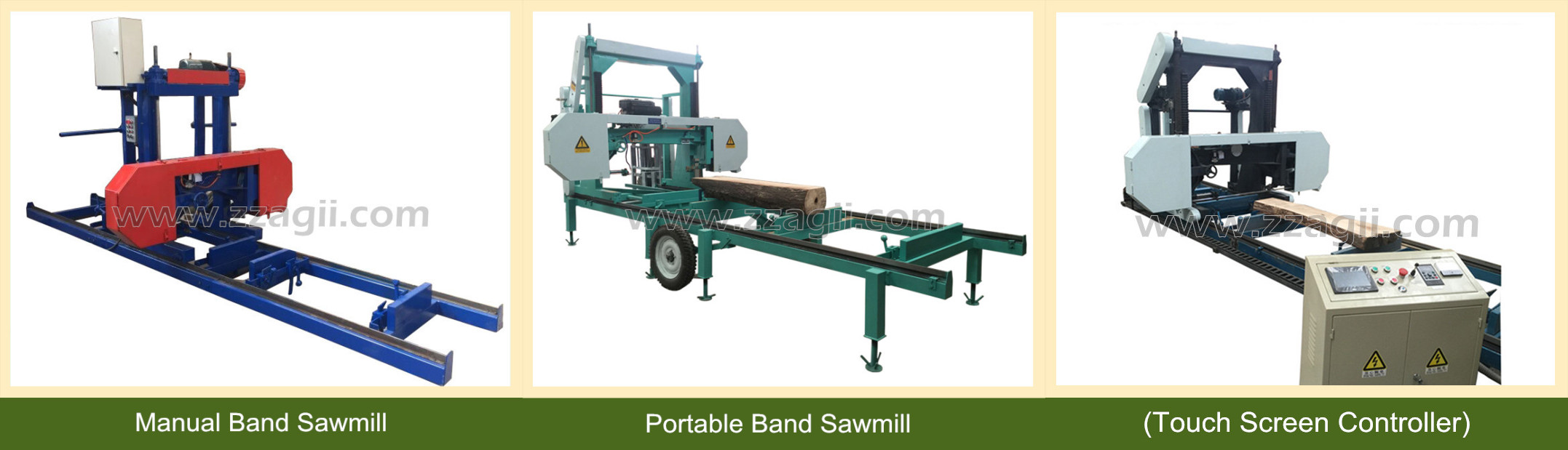 band saw mill for wood cutting
